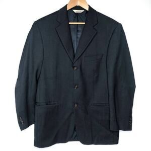 Pronto Uomo Black Wool Blazer/Sportcoat 39